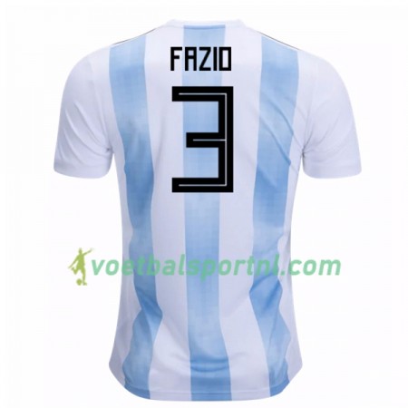 Argentinië Fazio 3 Thuis Shirt WK voetbal 2018